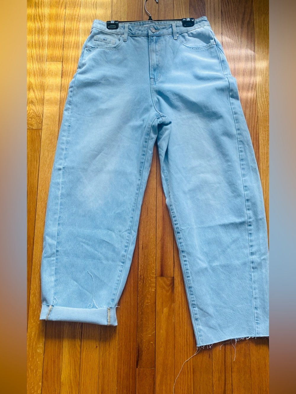 New BAYEAS Authentic Style Light Wash Barrel Denim